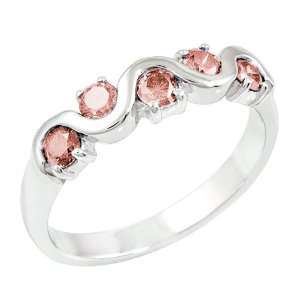  1/2ct. Round Pink Diamond Engagement Ring in 14k White 