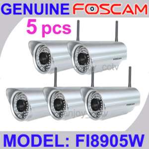 5xFoscam silver Outdoor WiFi Wireless IP Camera FI8905W  