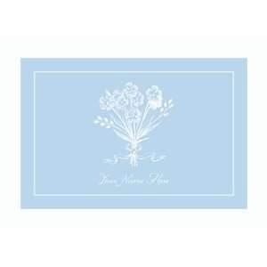  Personalized Stationery Note Cards with Bouquet 