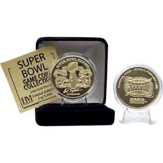 Super Bowl Coins Highland Mint Super Bowl XXXVIII 24kt Gold Flip Coin