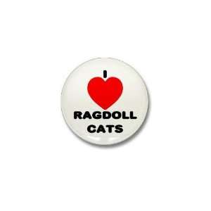  I love Ragdoll Cats Pets Mini Button by  Patio 