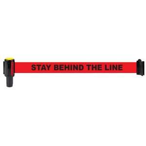 Banner Stakes 20100046 Red Polyester Fabric Stay Behind Line Banner 