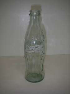 1993 Coca Cola Classic Green Glass BOTTLE 8 oz 7.5 h  