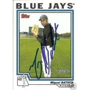  Miguel Batista Signed Toronto Blue Jays 2004 Topps Card 