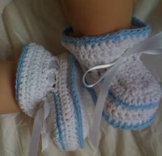 Blue & White Visor Cap and Booties
