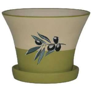  Ritter Pottery 56021 Olive Branch Design Flared Planter 6 