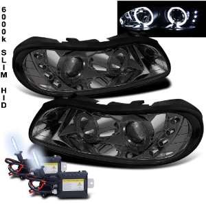   Xenon HID Kit+97 03 Chevy Malibu Halo LED Smoke Projector Head Lights