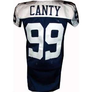  Chris Canty #99 Cowboys Game Issued Navy Throwback Jersey 