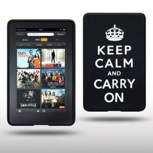   KINDLE FIRE KEEP CALM AND CARRY ON LASERED 