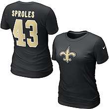 Nike New Orleans Saints Darren Sproles Womens Name & Number T Shirt 