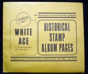  Historical Stamp Album Blank Bureau Souvenir Cards 10 Pages w Border