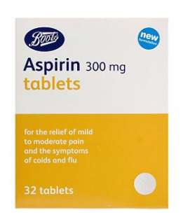 Boots Aspirin 300mg tablets   32 tablets   Boots
