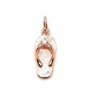  Slipper Pendant with Diamond in 14K Rose Gold Maui Divers 