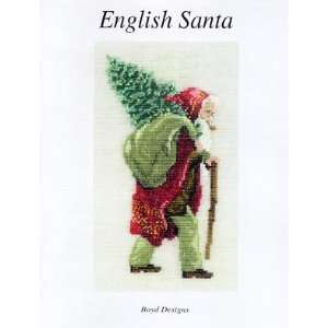  English Santa   Cross Stitch Pattern Arts, Crafts 