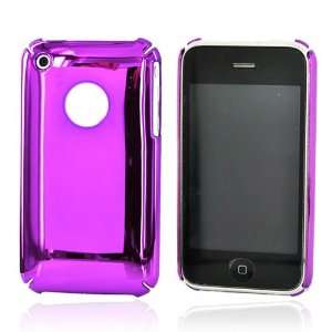  for iPhone 3Gs 3G Hard Back Case Cover Chrome PURPLE 