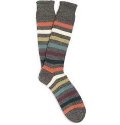 Corgi Striped Knitted Cotton Socks