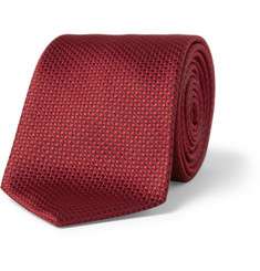 Brioni Spotted Woven Silk Tie