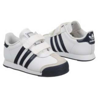 Athletics adidas Kids Samoa Leather Toddler White/White/Silver Shoes 