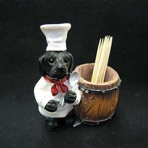 Chef Dog Black Lab Toothpick Holder