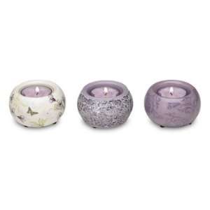 Up Words by Pavilion Lavender Mini Tea Light Candle Holders, Set of 3 