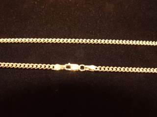 10K Yellow Gold 34 Flat Curb Link Chain 18.87 Grams  