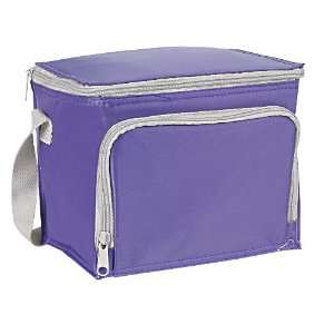    6 Can Insulated Waterproof Lunch Bag, Purple