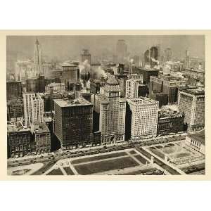  1935 Chicago City Architecture Buildings Photogravure 