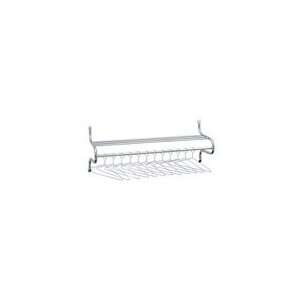 36W Shelf Rack with Hangers in Chrome by Safco 