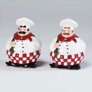 Ceramic S & P Shakers Fat Chefs Salt & Pepper Shakers Set 