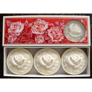   Fiorentino Red Rose Soap Set From Italy