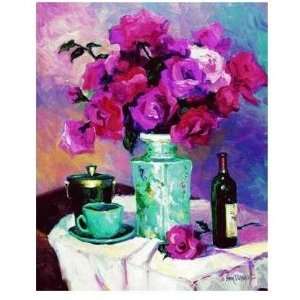  Roses And Wine Poster Print