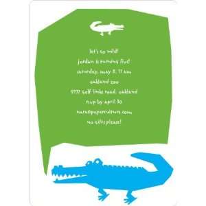  Later Alligator Modern Birthday Invitation Health 