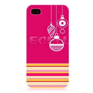 Ecell   PINK CHRISTMAS BALLS DESIGN HARD BACK CASE COVER 