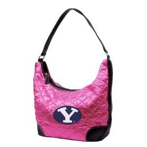  NCAA Brigham Young Cougars Pink Quilted Hobo Sports 