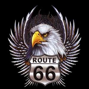   besondere t shirts mit motiven aus den usa route 66 eagle head wings