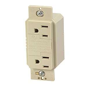   Surge Protection Receptacle with Audible Alarm, Ivory Home