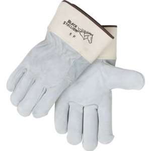 Black Stallion 5F Premium Side Split Cowhide Leather Palm Gloves  Full 