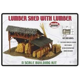  Model Power Lumber Shed w/Lumber Building Kit N MDP1580 
