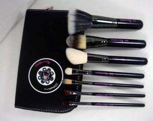 Fashion Hello Kitty Makeup Brush Set + Faux Leather Case 7PC  
