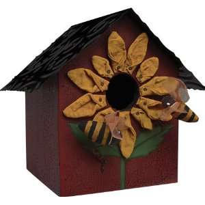  Birdhouse   Bees Flower Barn Red   Primitive Country 