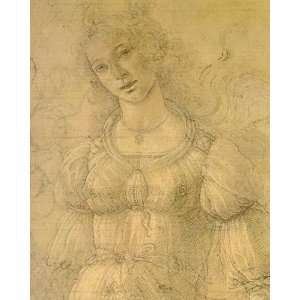 Sandro Botticelli   Drawing Of A Woman Canvas 