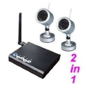 Twin USB Wireless Spy Color Camera Security System w/Night Vision Mode 