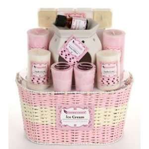 Passionate Gift Basket Strawberry & Vanilla Cream Candle Assortment 