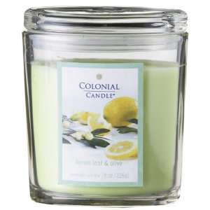 Pack of 4 Oval Lemon Leaf and Olive Aromatic Candles 8oz 
