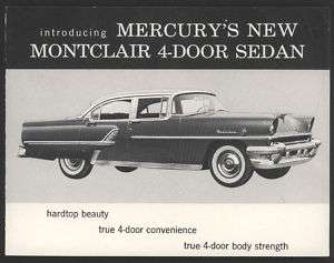 1955 Mercury Montclair Advertising Brochure  