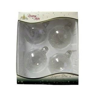  80mm Clear Plastic Acrylic Fillable Ball Ornament   Pkg of 