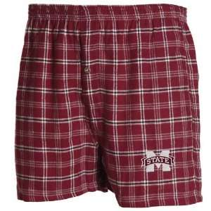   State Bulldogs Maroon Tailgate Boxer Shorts
