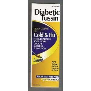   Tussin Decongestant Free, Cold and Flu Formula Liquid, 6oz (pack of 3