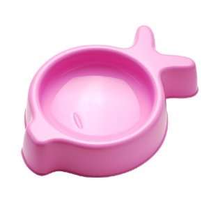 Petego United Pets Fish Shaped Cat Food and Water Bowl, Pink  