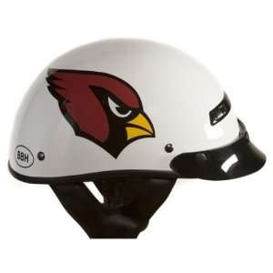 Brogies Bikewear NFL Arizona Cardinals Motorcycle Half Helmet (White 